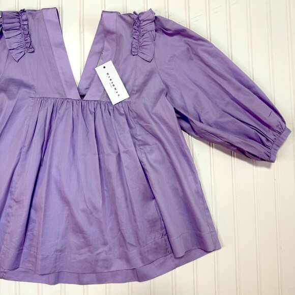 NWT Harshman Lilac Cheryl Blouse Size Small - Picture 6 of 8